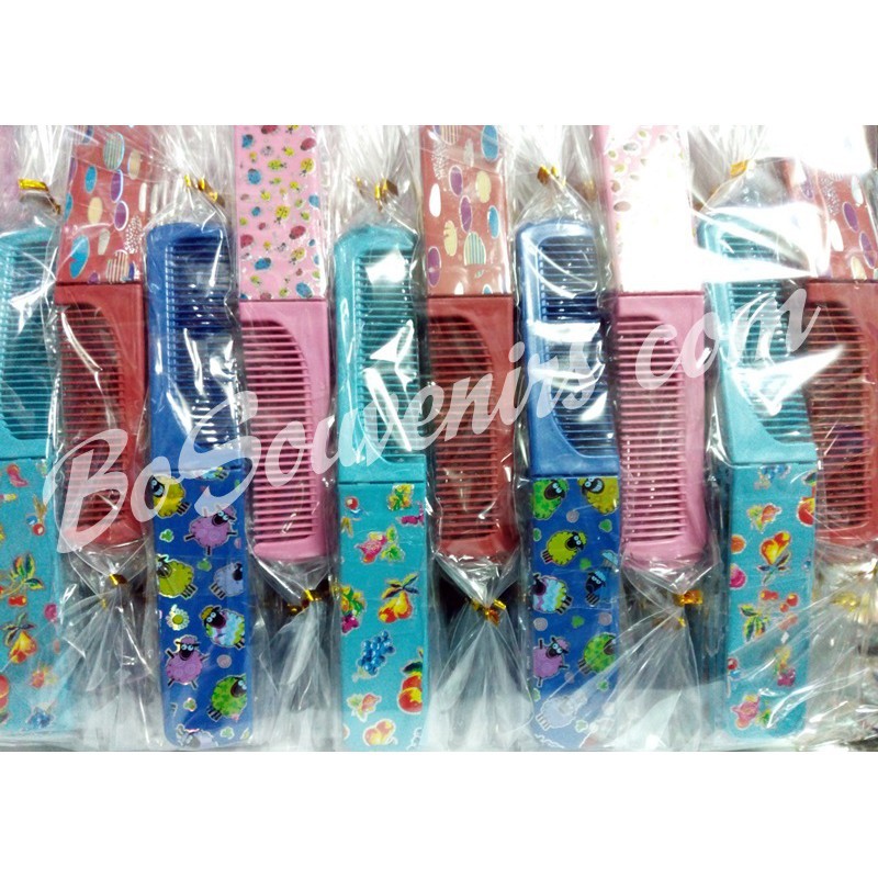 PROMO LAUNCHING.. Sisir Lipat + Cermin   Souvenir Pernikahan  Souvenir sisir