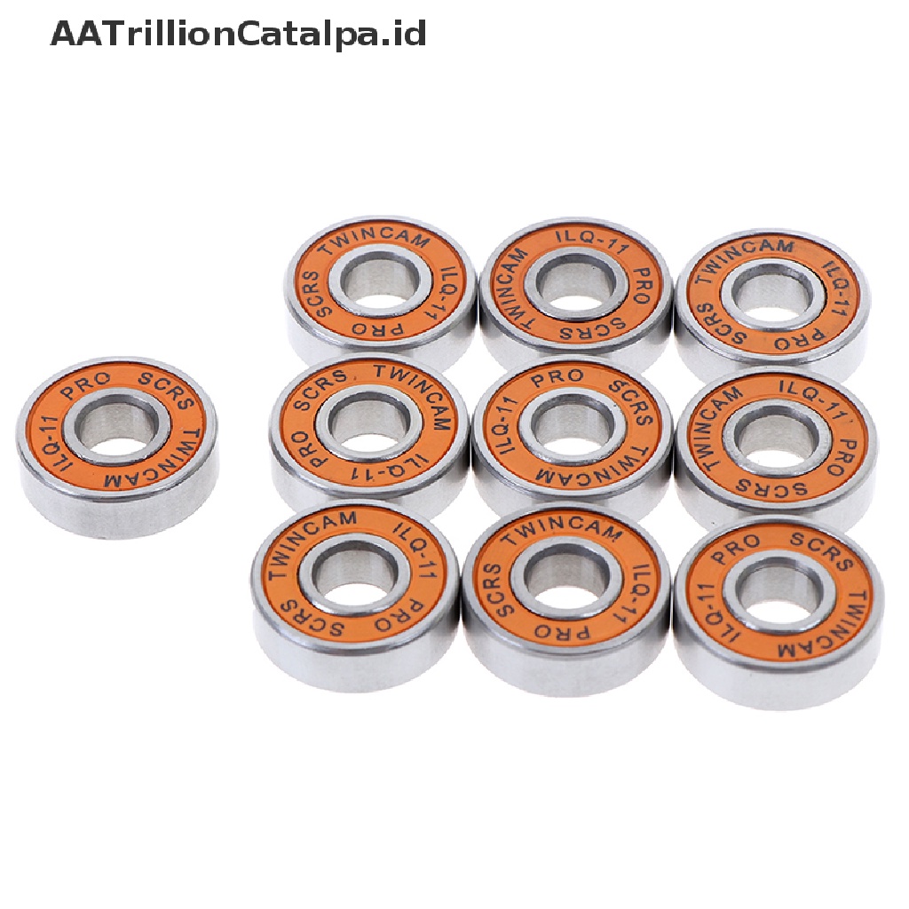 Aatrillioncatalpa 10pcs Bearing Roda Skateboardskuterroller Skate Bahan Stainless Steel