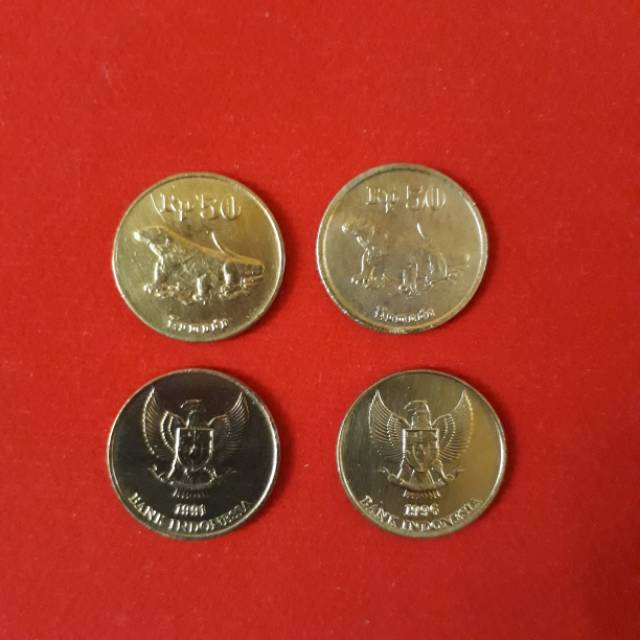 Uang koin kuno 50 rupiah komodo