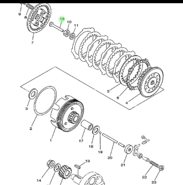 AS STUT STUD PAYUNG RX KING RXK RX K ASLI ORI YAMAHA 137 16356 00