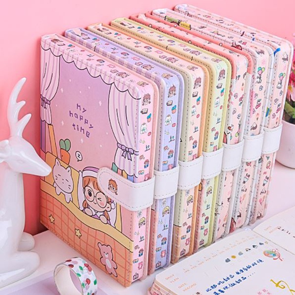 

Terlaris ✨ - My happy time yearly monthly daily planner notebook buku agenda journal diary lucu cute MK12033.1.23