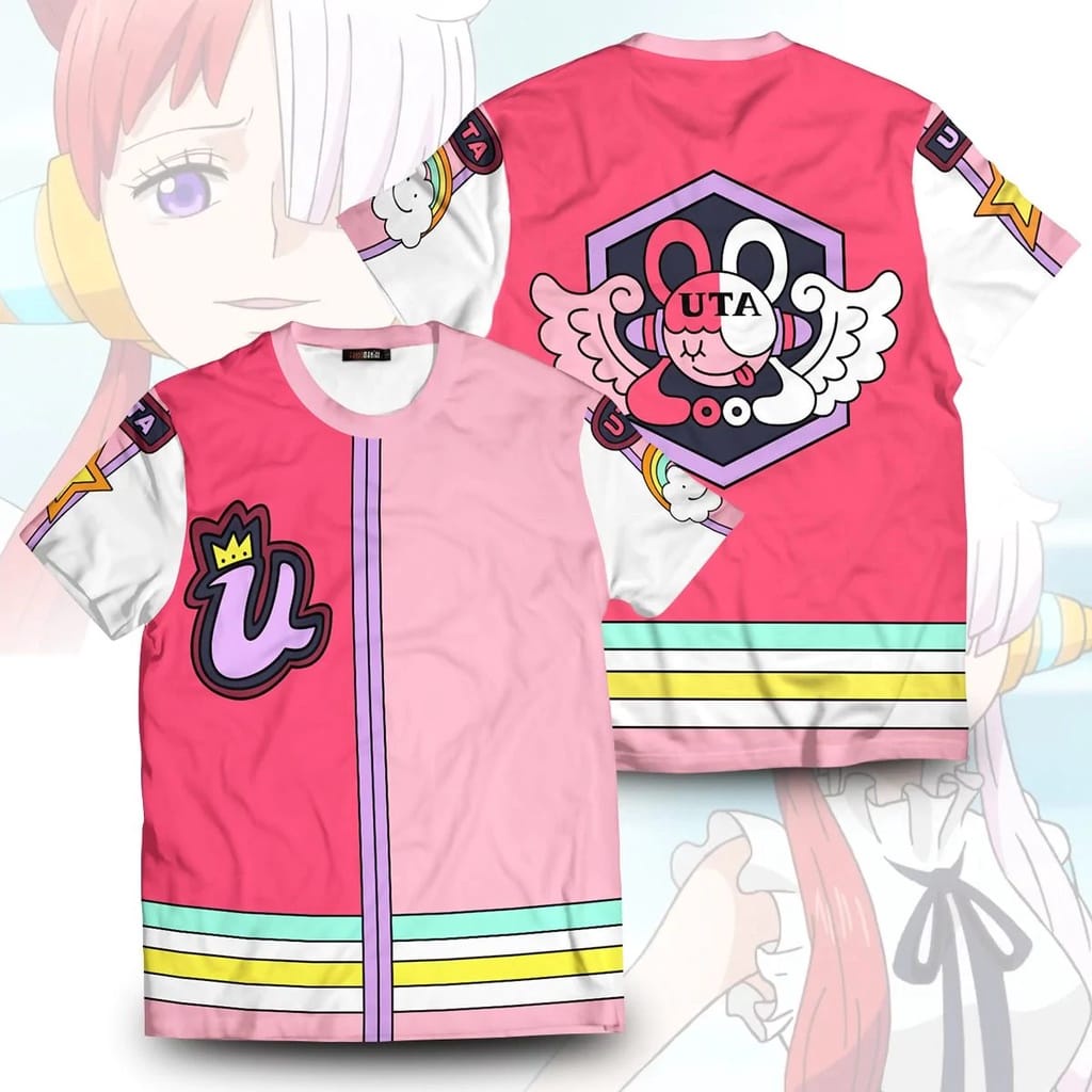 (COD) PDS KAOS UTA ONE PIECE RED FULL PRINT