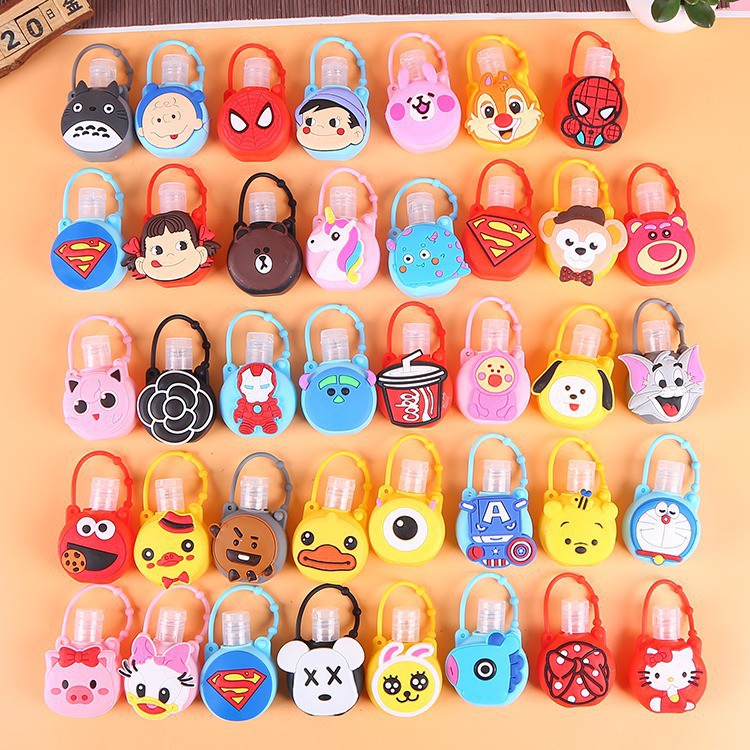 Botol Hand Sanitizer Cartoon / Gantungan Tas karakter / Botol dan Gantungan Hand Sanitizer Cartoon