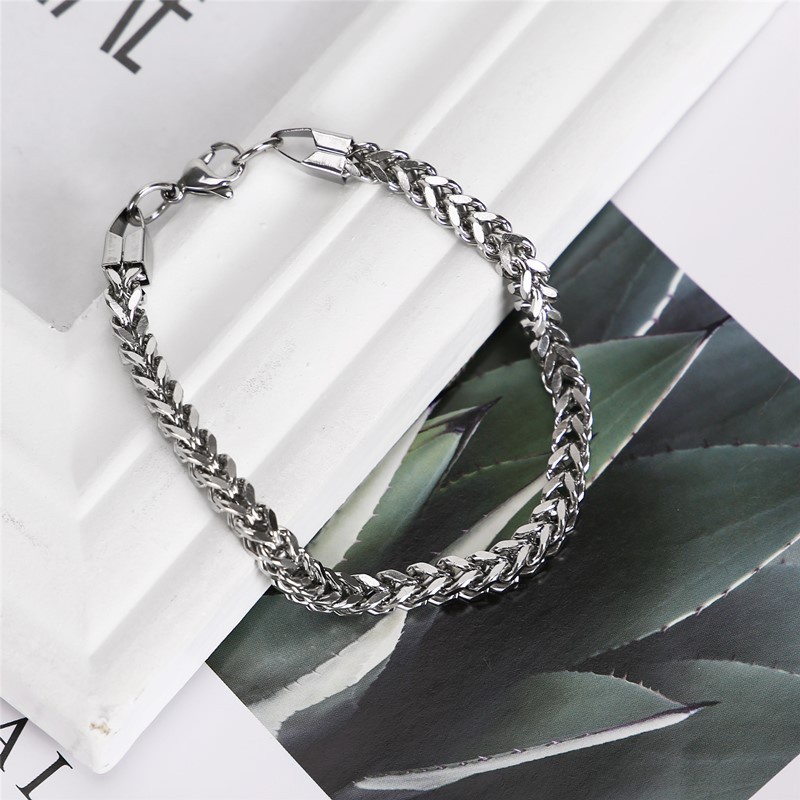 Eropa dan Amerika pribadi pria twist stainless steel Gelang fashion sederhana titanium baja gelang f