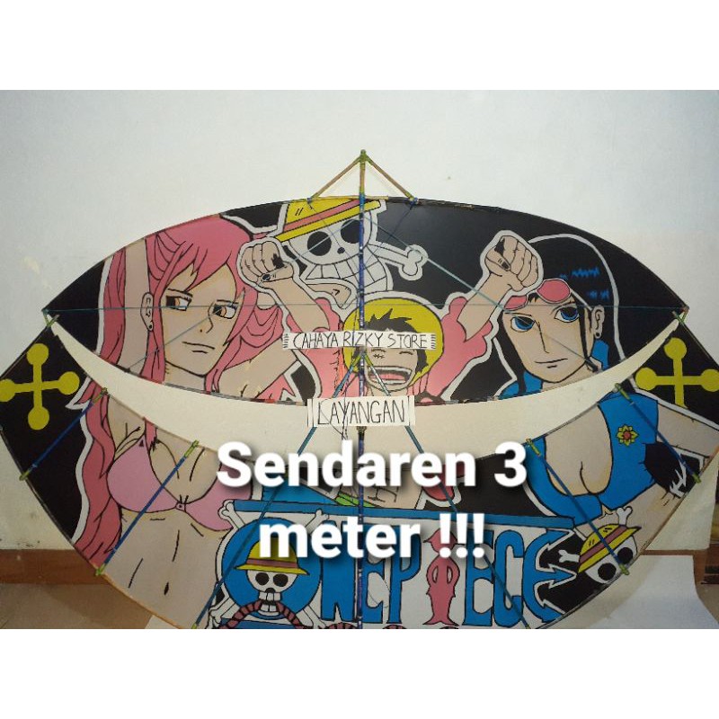 LAYANGAN GAPANGAN PEGON CEPER/KOANG - 1,5 METER MOTIF ONE PIECE MURAHH