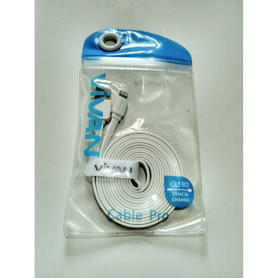 Iphone 5 / 6 Kabel Data Vivan Original Panjang Cable Charge Cas CL180
