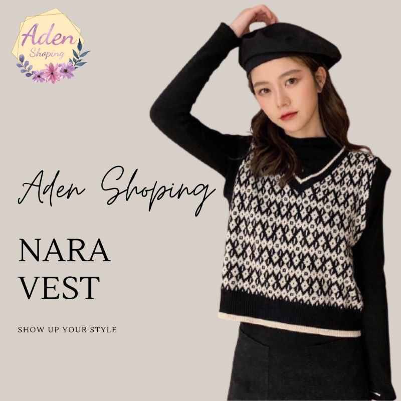 Korea Rompi Bambi v neck Rompi Rajut Nara kisi sweater rompi diamond