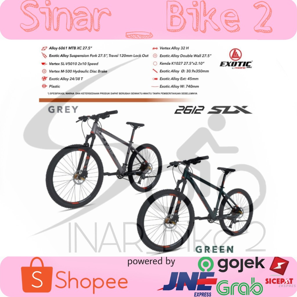 Sepeda Gunung Mtb Exotic 27,5Inch 2612 Slx