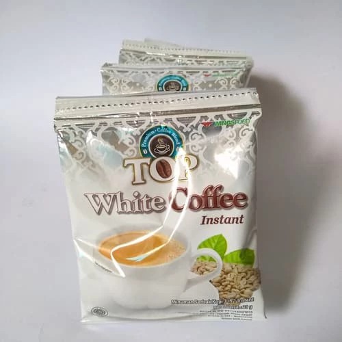 [1 RENCENG 12 SACHET] Top WHITE COFFEE Kopi Bubuk Instant 21 gr Saset 21gram Bungkus Wings Renteng