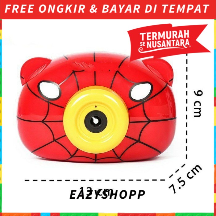 Mainan Anak Bubble Camera Gelembung Balon Sabun Otomatis Kamera Elektrik Kado Edukasi Laki Laki Pere