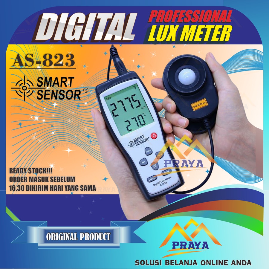 Jual Digital Lux Meter Alat Ukur Intensitas Cahaya Tes Light Lumen