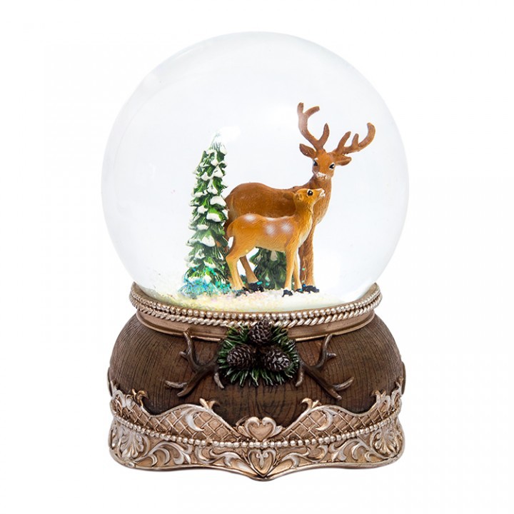 Pajangan Lampu Bola Natal Air Elegan Deer