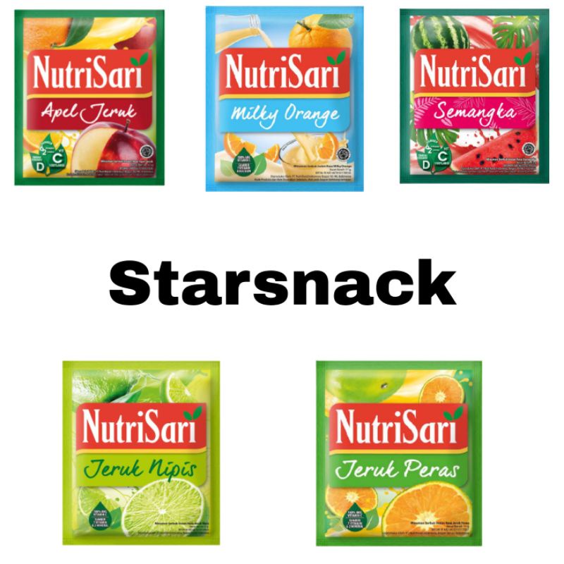 

Nutrisari American sweet orange/Blewah/Sirsak/Markisa/Guava/Sweet Mango renteng