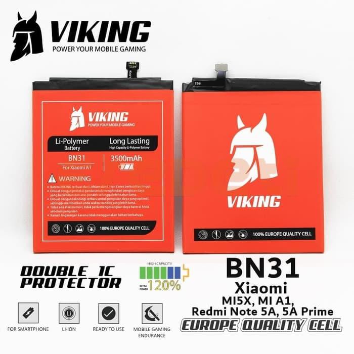 BATTERY BATRE VIKING DOUBLE POWER XIAOMI A1 BN31 BN-31 Terjangkau