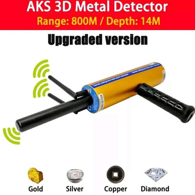Aks 3D Professional Metal Detector Detektor Emas Jarak Jauh Logam S