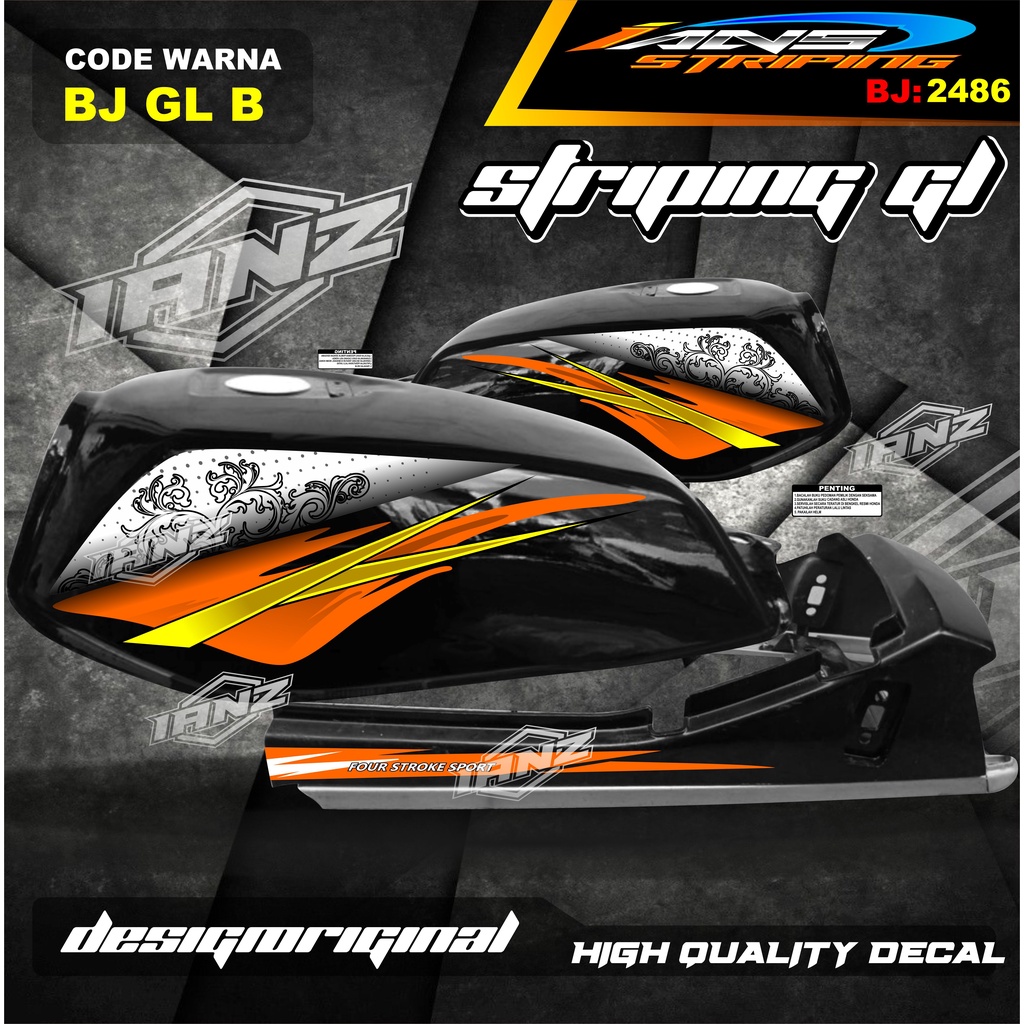 STRIPING VARIASI GL NEOTECH / STIKER GL MAX / STRIPING GL PRO / STIKER MOTOR GL TERBARU / VARIASI STIKER GL 100