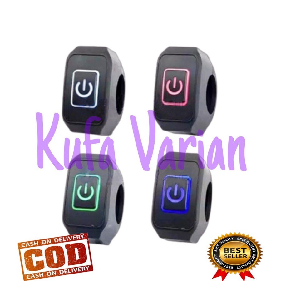 promo discount Saklar ON OFF Motor Lampu Led Power Button ON OFF Led Saklar Stang Motor Adv Ninja Fu Vixion Nmax