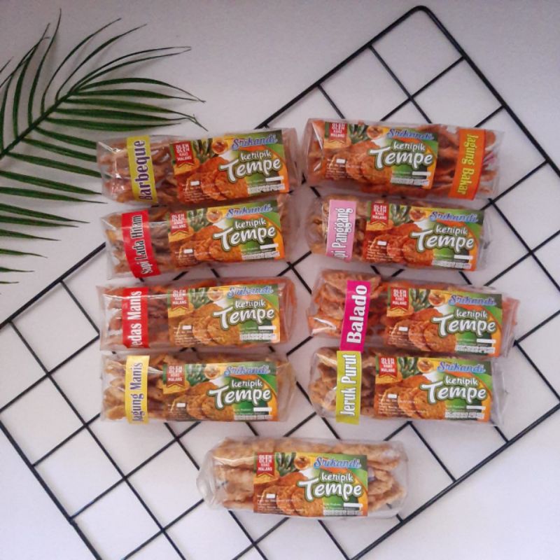 Bonitoop_ [Oleh-Oleh Khas Malang]  Agen Kripik Tempe Malang Paket Isi 8 Free Dus