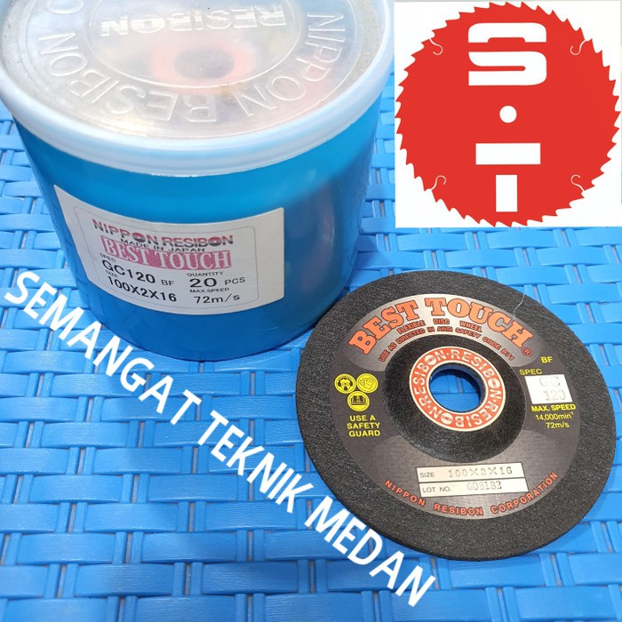 BATU GC GERINDA GURINDA POLES KACA GRANITE FLEXIBLE 120 NIPPON RESIBON