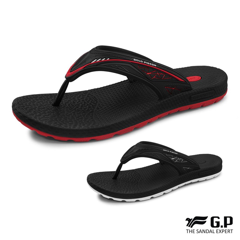 gold pigeon flip flops