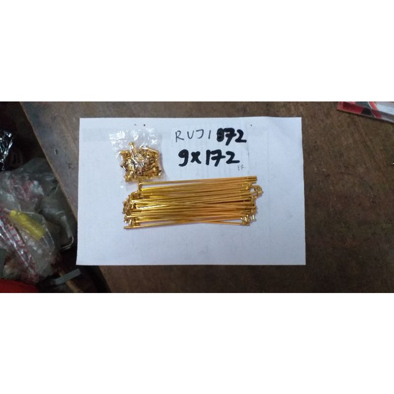 RUJI JARI JARI SEPEDA MOTOR SPOKE SET 172 GOLD