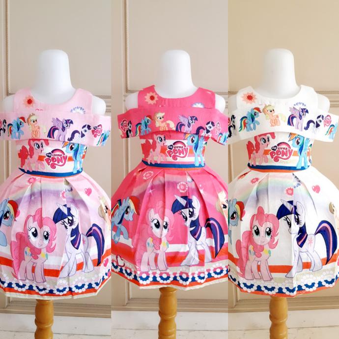 Ga2678 Little Pony Sabrina Dress Bajukiddie Gaun Kuda Poni Anak Murah