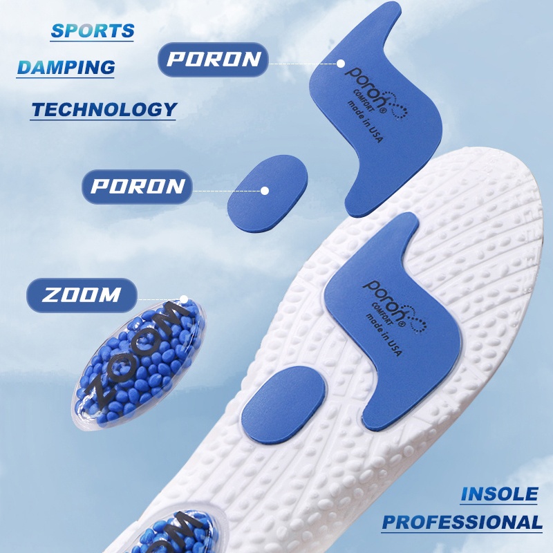 Air Cushion PU Sol Elastis Shock Absorption Cushion Menjalankan Sepatu Olahraga Pad untuk Pria Wanita 1 Pasang