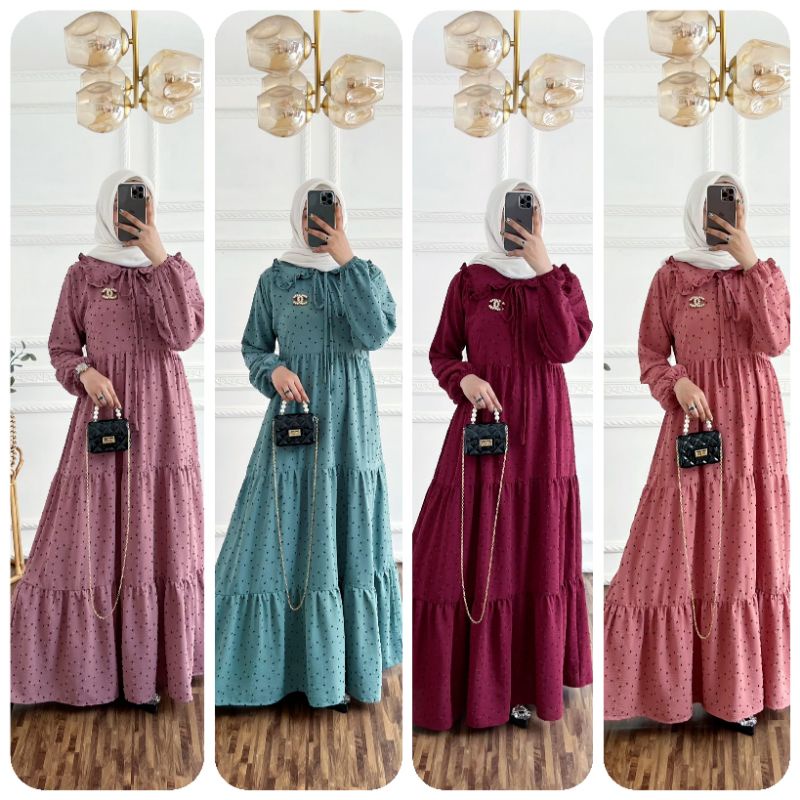 LV CLAUDY DRESS|GAMIS CRINKLE URAGIRI|GAMIS JUMBO BUSUI XXL|GAMIS LEBARAN MUSLIM|DRESS LEBARAN CRINK