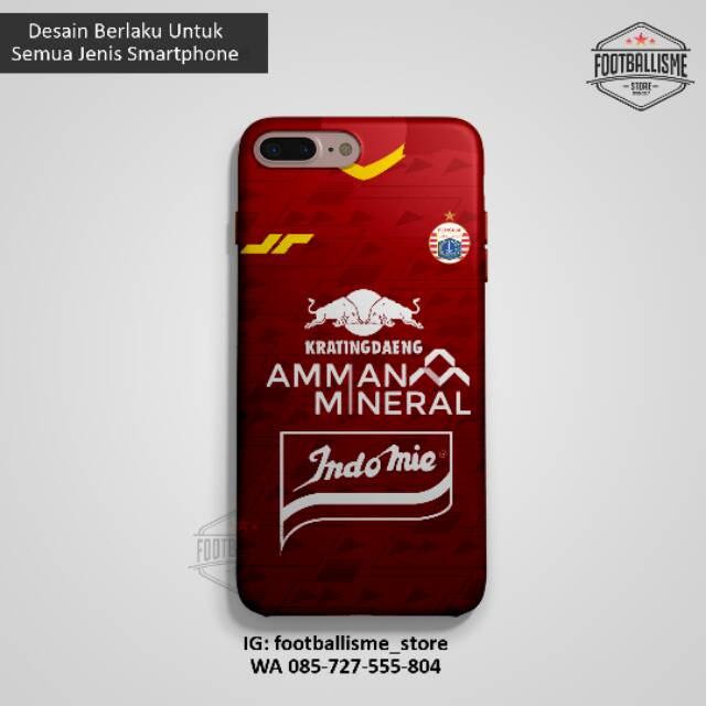 Casing Hp persija jakarta untuk Iphone 7 plus iphone 8 plus Iphone X. Android Samsung S20, oppo reno