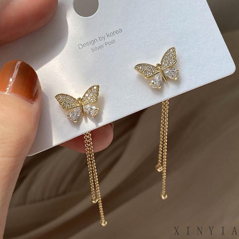 【COD】Anting Korea Earrings Anting kupu-kupu Anting Anting Tindik Perhiasan Wanita fashion Murah