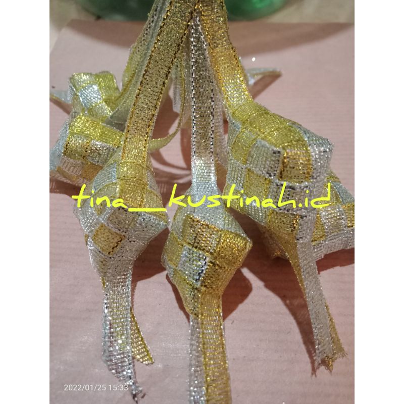 

ketupat hias mini 2x2cm, MINIMAL ORDER 12 PCS