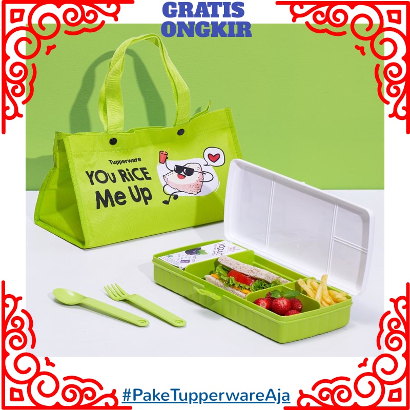 Lunch Box Set Tupperware - Tas Makan Set Anak Tupperware 4 Sekat