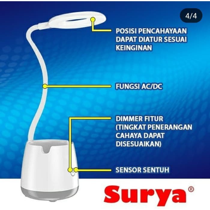 Lampu Belajar Surya SYD L4002 Dimmable Touch Sensor