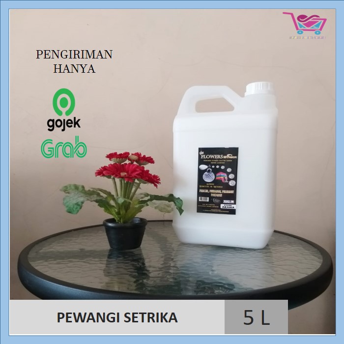 Flower Spray Pewangi Pengharum Setrika Pakaian Laundry Murah Ukuran 5 Liter  Aroma Strong Akasia