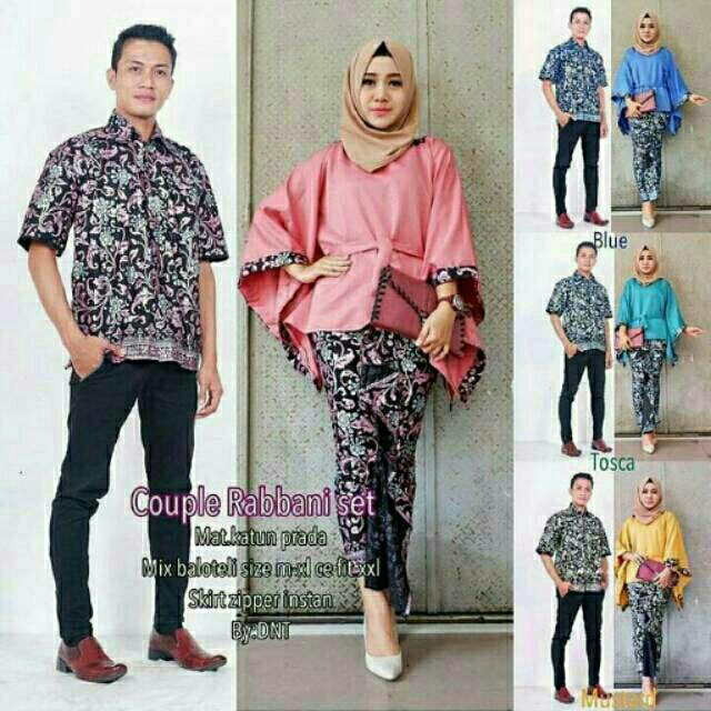 Baju Couple Batik Muslim Rabbani Couple Kebaya Murah
