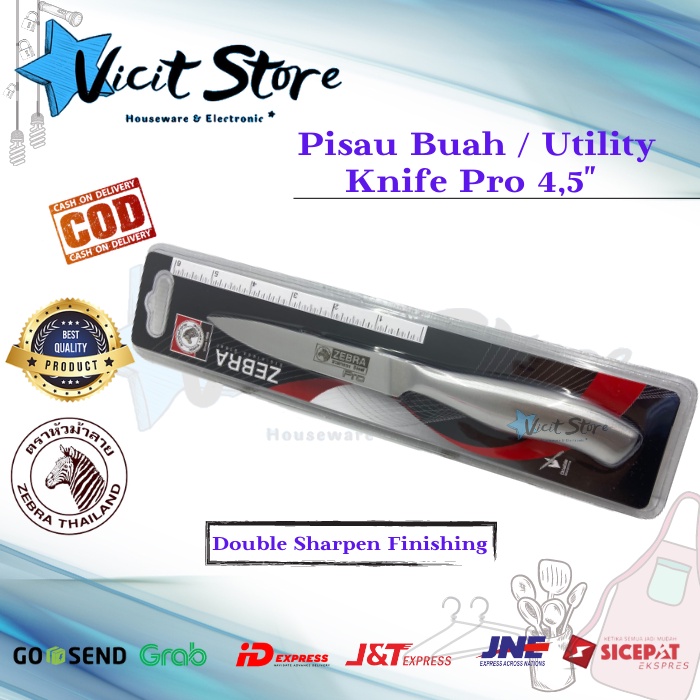 Zebra Stainless Utility Knife Pro II 4,5" / Pisau Buah ZEB-100304