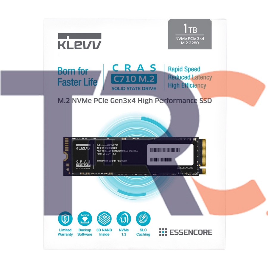 SSD KLEVV CRAS C710 1TB M.2 2280 NVMe PCle Gen3 x4 - K01TBM2SP0-C71 - R2100MBs W1650MBs