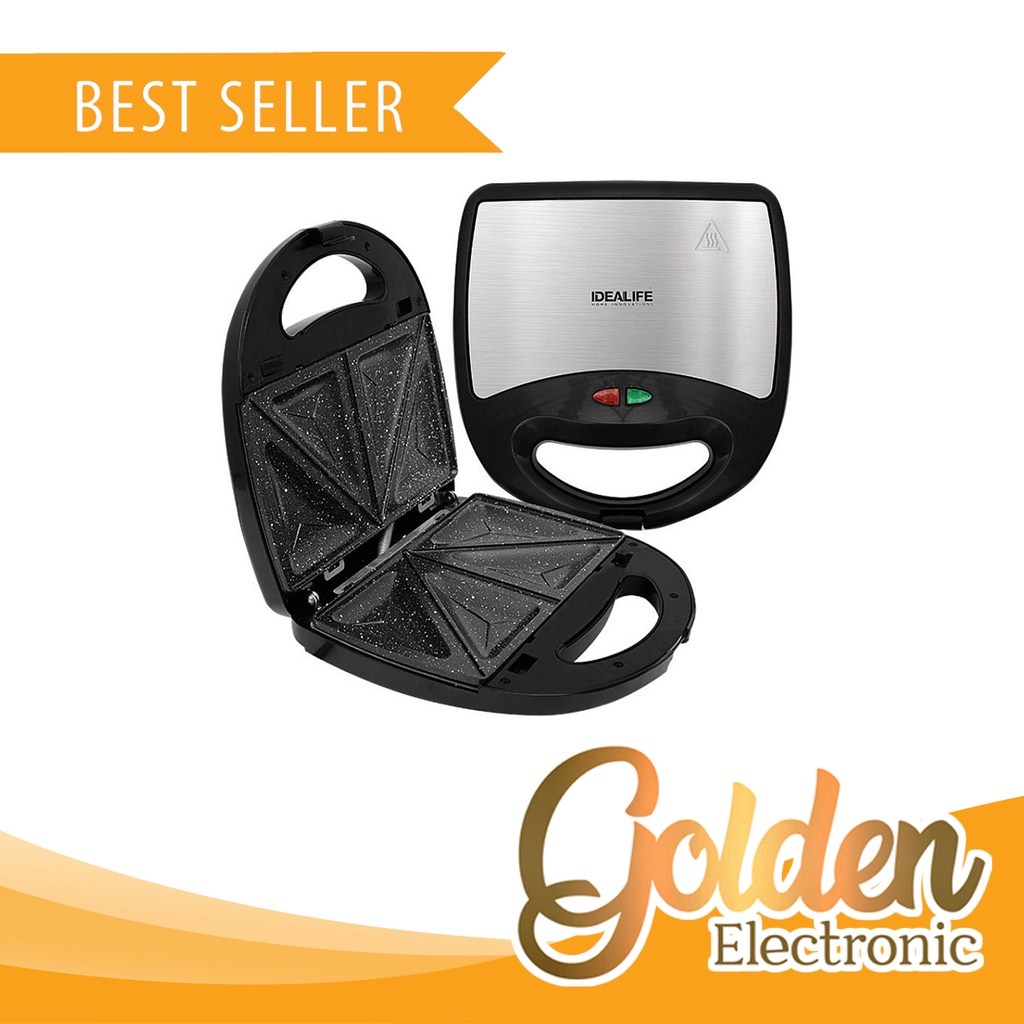 IDEALIFE IL-202 Sandwich Maker Toaster 4 in 1 Pemanggang Roti Waffle Maker