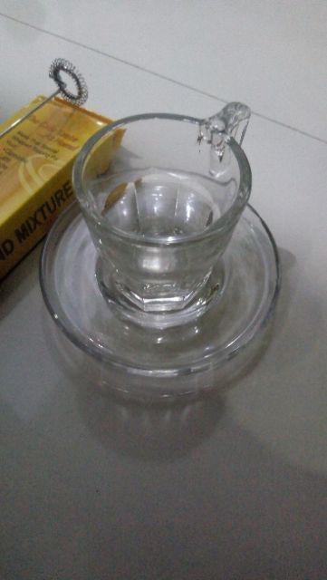 Gelas Espresso Set Dengan Piring Tatakan 80ml