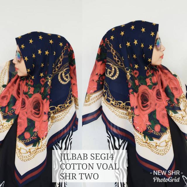 ORIGINAL SYAHIRA HIJAB GUCCI FLOWER SEGI EMPAT