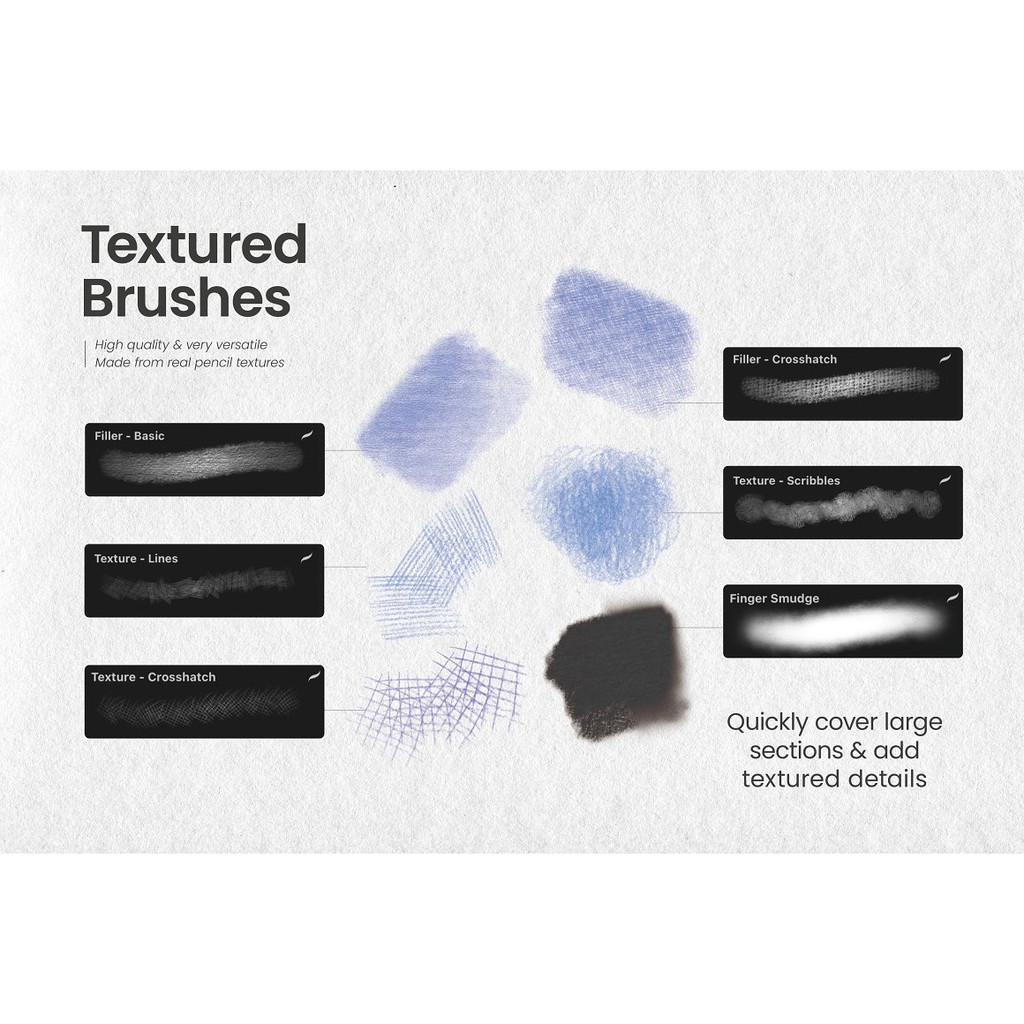 Procreate Brush - Ultimate Pencil Brushes for Procreate with Paper Layer and Color Palette