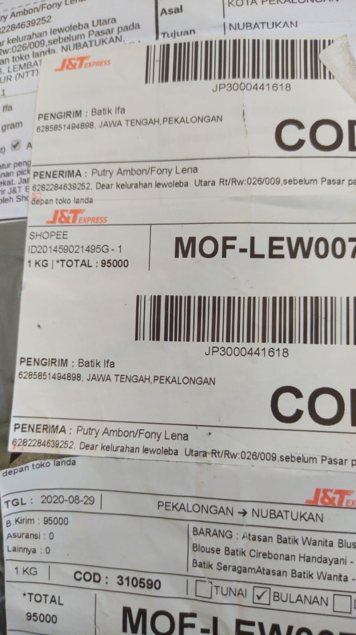 Bisa Cod Ready Xxl - Baju Batik Wanita Termurah Tunik Motif Kipas - Batik Ifa