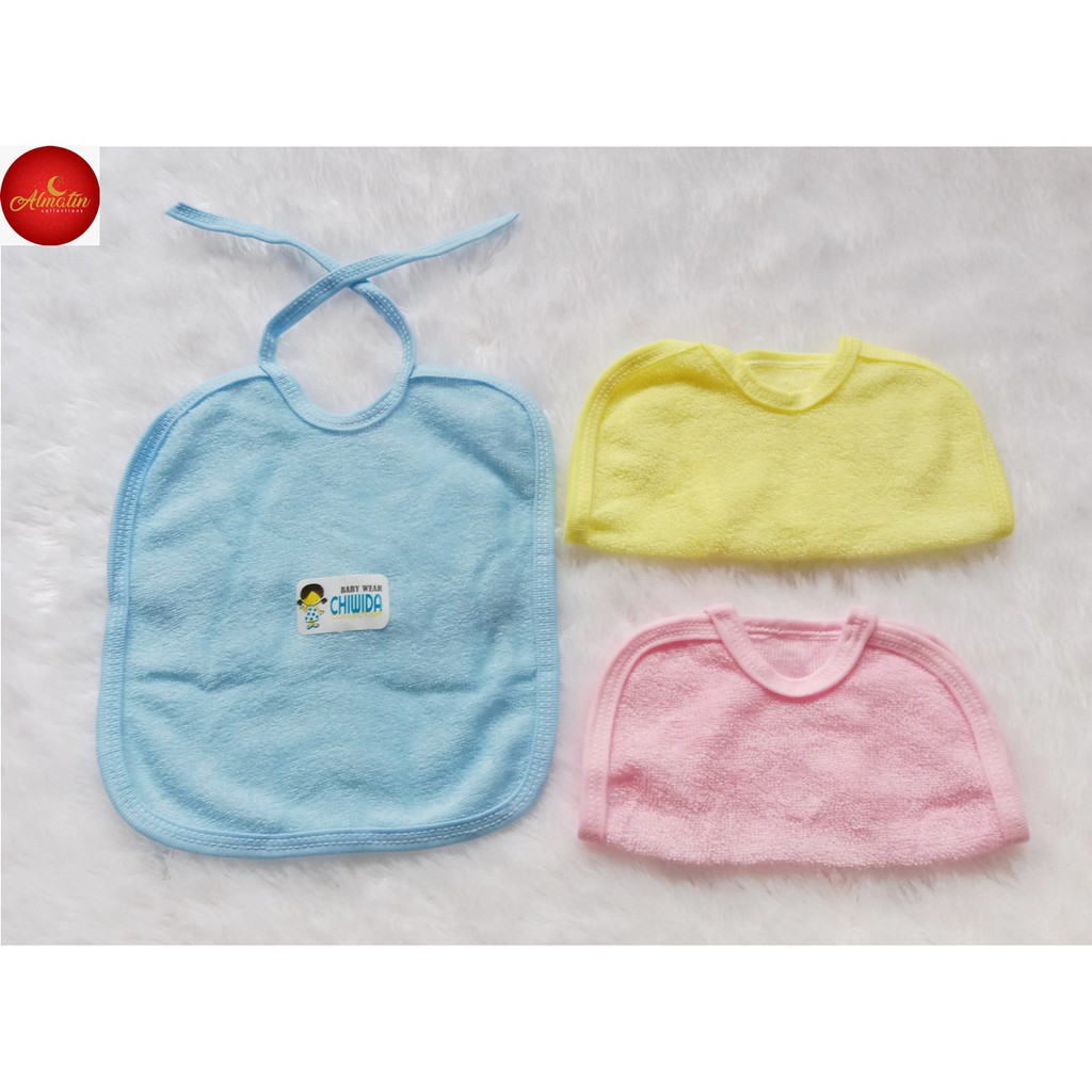 3 Pcs Celemek Makan Bayi | Slaber Bayi Model Kain Handuk