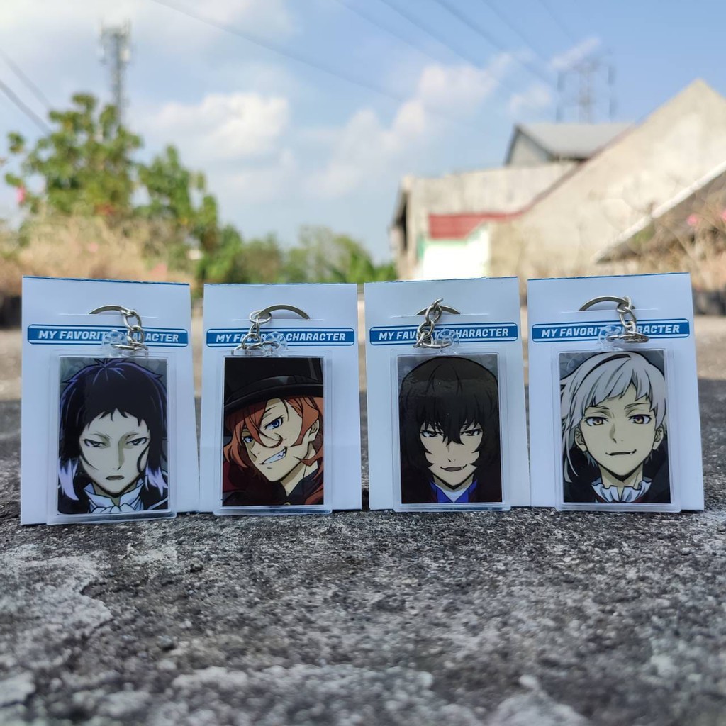 Gantungan Kunci Murah Anime Bungou Stray Dogs - Keychain Bungo Stray Dogs - Dazai Chuuya Atsushi