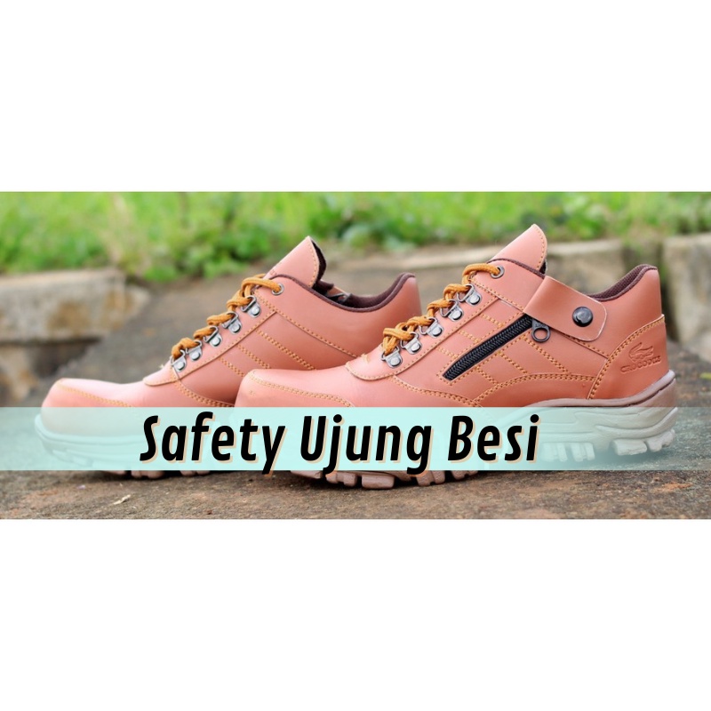 TURUN HARGA - Sepatu Safety Ujung Besi Sepatu Boots Casual Proyek Kerja Lapangan