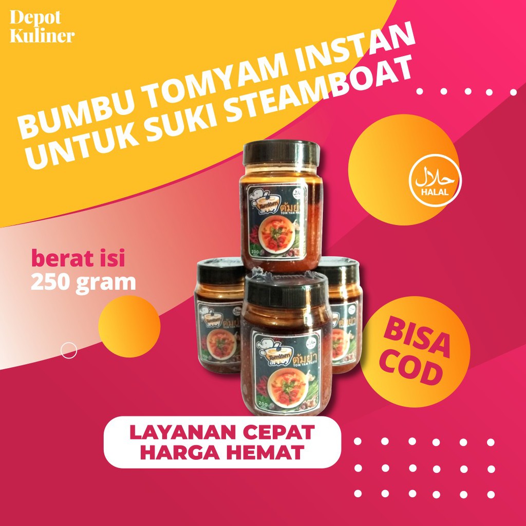 Bumbu Tomyam Frozen Paste untuk Suki Steamboat Instan 250 Gr