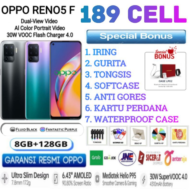 OPPO RENO 5F RAM 8/128 GB GARANSI RESMI OPPO INDONESIA