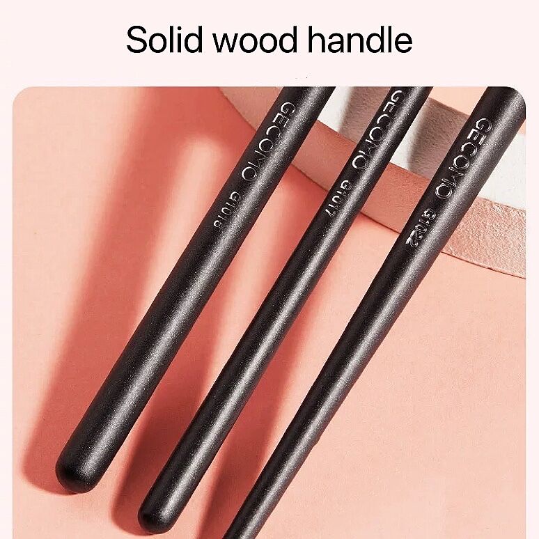 3pcs / Set Brush Makeup Flat Bulu Lembut Untuk Eyeshadow