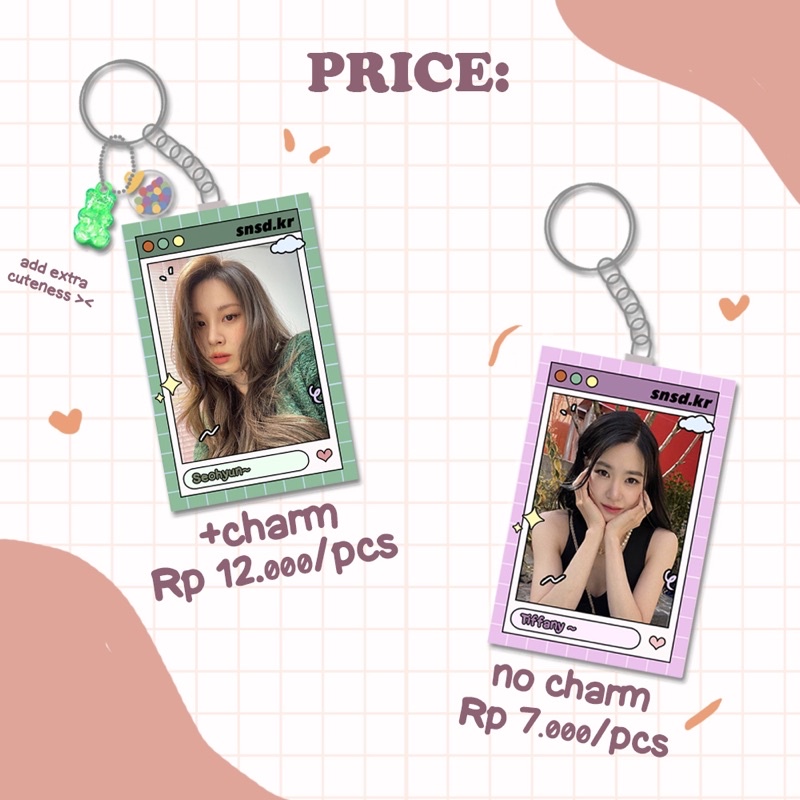 GIRLS GENERATION SNSD KEYRING VOL.2 KEYCHAIN CHARM GANTUNGAN KUNCI  SONE