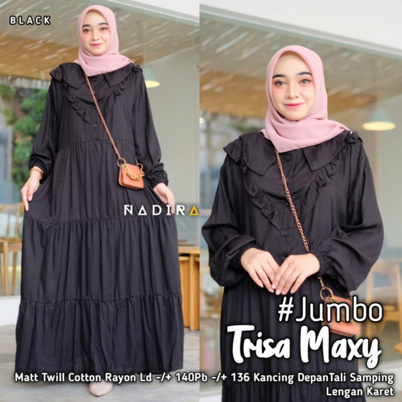 trisa maxy jumbo ld 140cm gamis jumbo baju jumbo